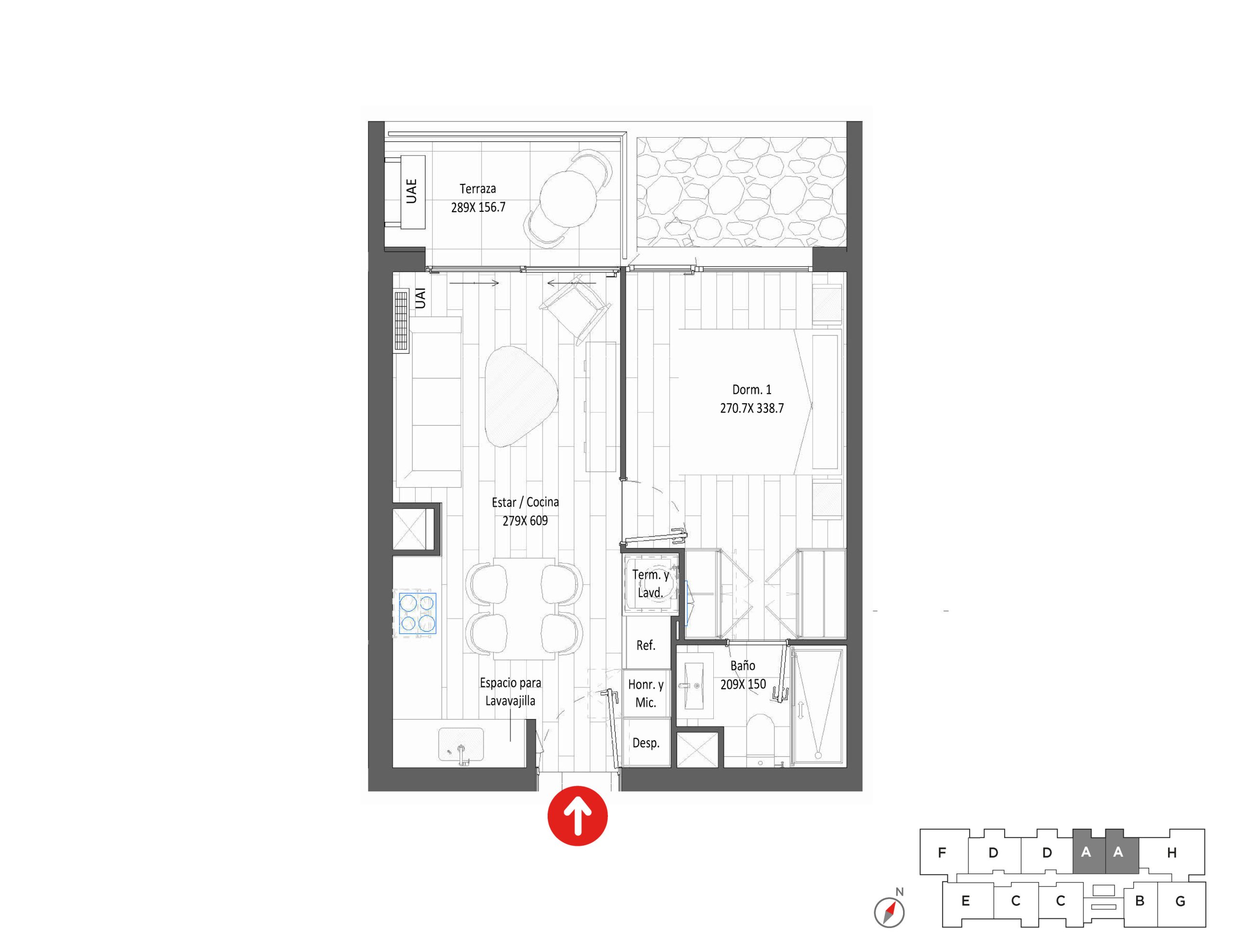 Planta Modelo 301 - Depto 204 – Urbanland